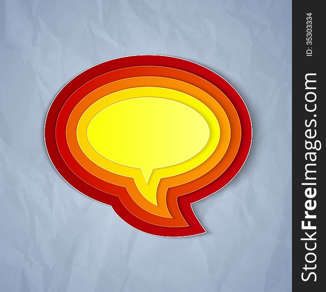 Orange chat bubble symbol on grey background. RGB EPS 10. Orange chat bubble symbol on grey background. RGB EPS 10