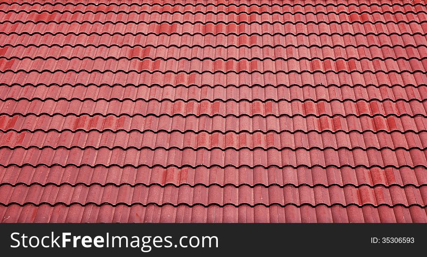 Red Tiles Roof Background