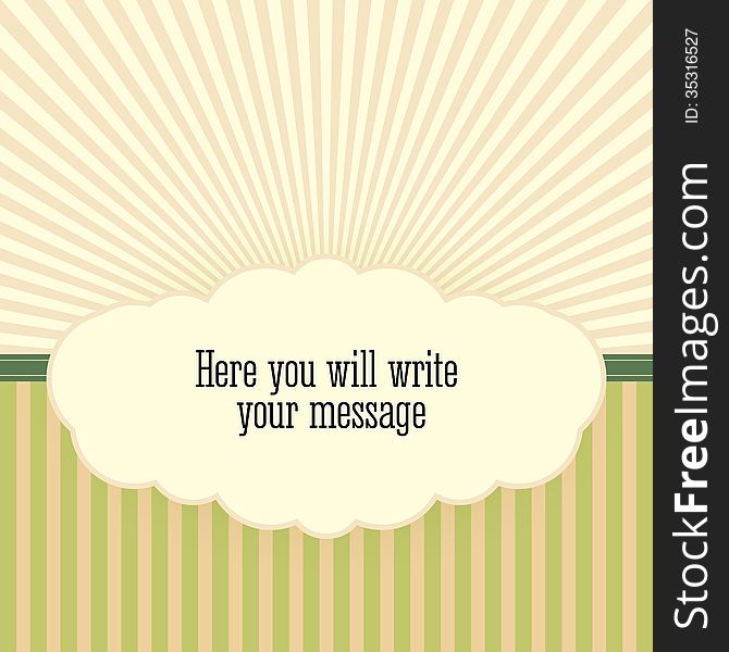 Vintage background with sunbeams, vector illustration for your business