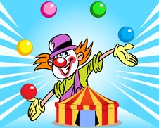 Clown From The Circus Tent Royalty Free Stock Image Clown From The Circus Tent Royalty Free Stock Image