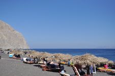 Greek Mediterranean Landscape: The Rock, Beach, Sea. Stock Photos Greek Mediterranean Landscape: The Rock, Beach, Sea. Stock Photos