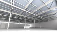 New Modern Empty Storehouse. Huge Light Storehouse Stock Images New Modern Empty Storehouse. Huge Light Storehouse Stock Images