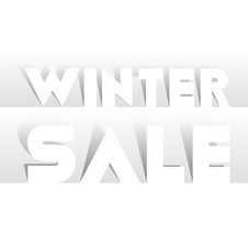 Winter Sale Poster, Vector Illustration Stock Photography