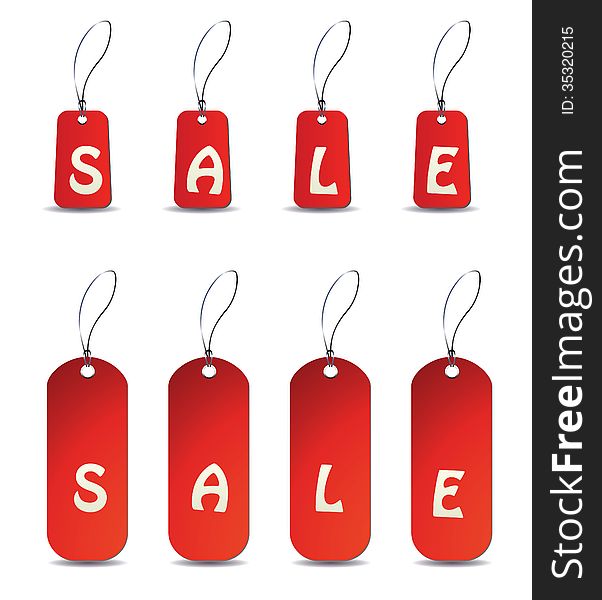 For Red color price tags symbolising SALE An additional Vector .Eps file available. ( you can use elements separately ) .