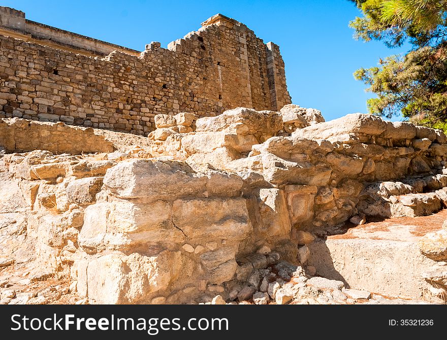 Greece Knossos Palace, ceremonial and political centre of Minoan civilization and culture. Greece Knossos Palace, ceremonial and political centre of Minoan civilization and culture
