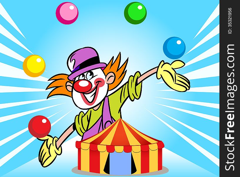 Clown From The Circus Tent