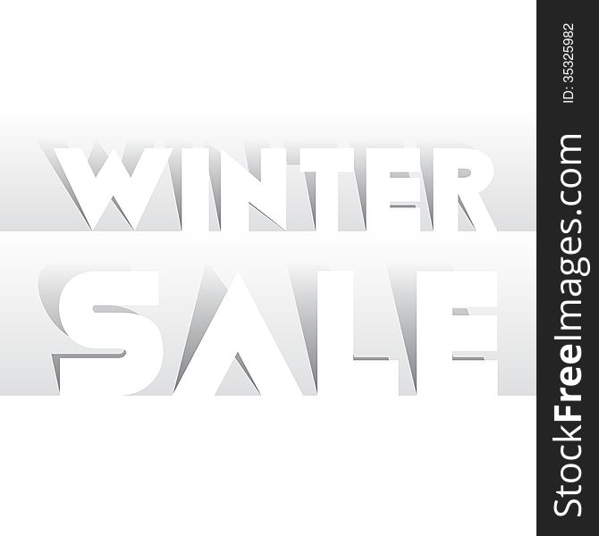 Winter sale poster, vector illustration