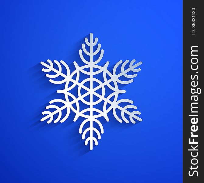 Vector Background With Snowflake. Eps10