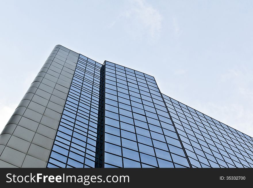 Hotel and office building reflecting the sky. Hotel and office building reflecting the sky