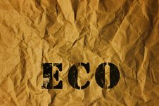 Recycled Paper With Eco Text Royalty Free Stock Photo