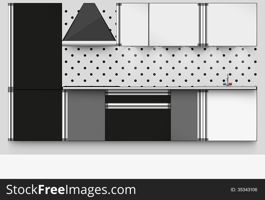 Kitchen abstract vector illustration background eps 10