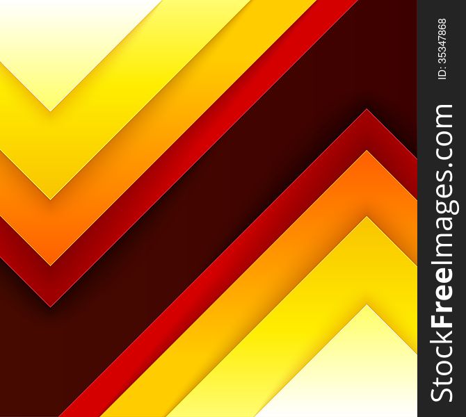 Abstract red, orange and yellow triangle shapes
