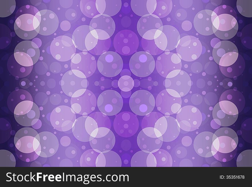 Light circles simmetric design on a dark purple abstract background. Light circles simmetric design on a dark purple abstract background