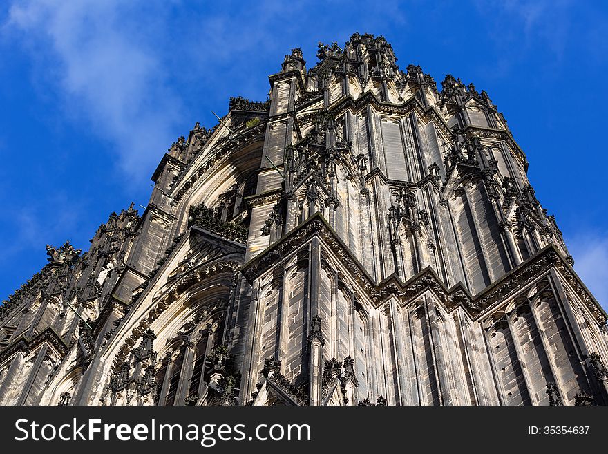 Front side facade of the Cologne Cathedral,Germany