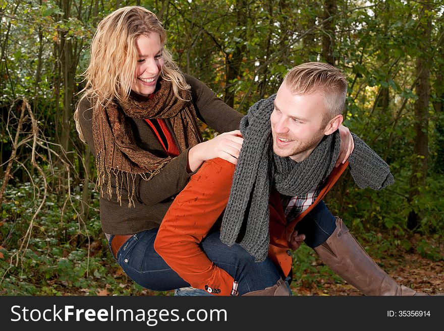 Young Couple Is Having Fun