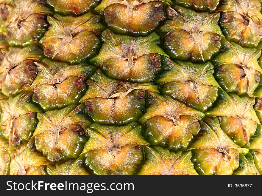 Beautiful close-up texture of pineapple. Beautiful close-up texture of pineapple