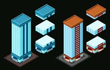 Isometric Building Royalty Free Stock Photography Isometric Building Royalty Free Stock Photography