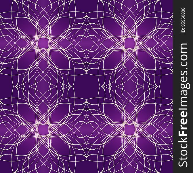 Abstract tracery light pattern on a dark purple background. Abstract tracery light pattern on a dark purple background