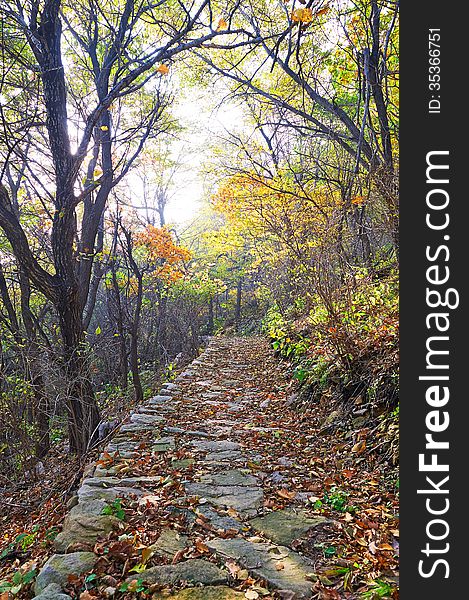 The photo taken in Chinas Hebei province qinhuangdao city,ancestral mountain scenic area.The time is October 4, 2013. The photo taken in Chinas Hebei province qinhuangdao city,ancestral mountain scenic area.The time is October 4, 2013.