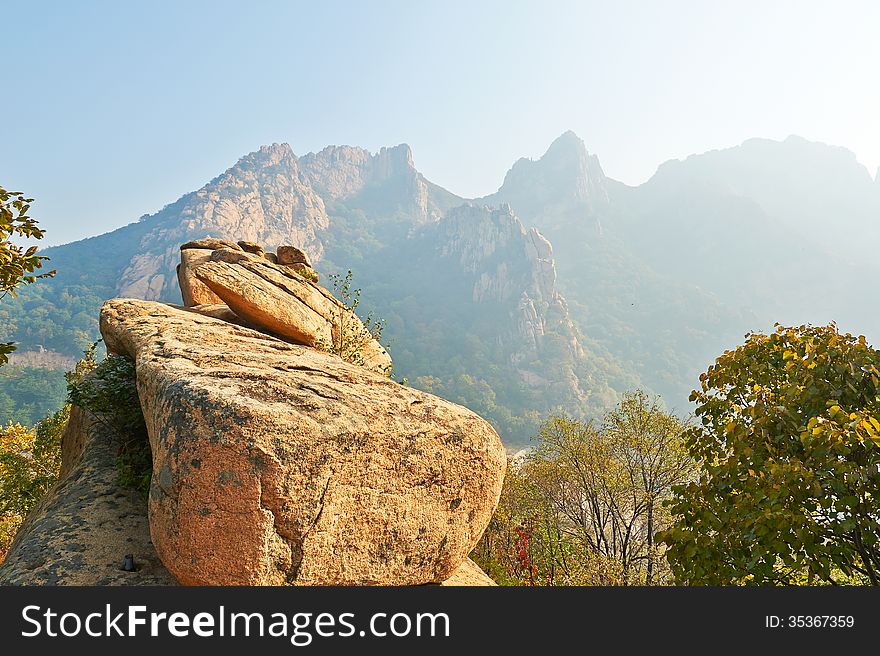 The photo taken in Chinas Hebei province qinhuangdao city,ancestral mountain scenic area.The time is October 4, 2013. The photo taken in Chinas Hebei province qinhuangdao city,ancestral mountain scenic area.The time is October 4, 2013.