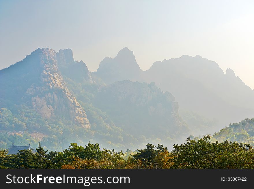 The photo taken in Chinas Hebei province qinhuangdao city,ancestral mountain scenic area.The time is October 4, 2013. The photo taken in Chinas Hebei province qinhuangdao city,ancestral mountain scenic area.The time is October 4, 2013.