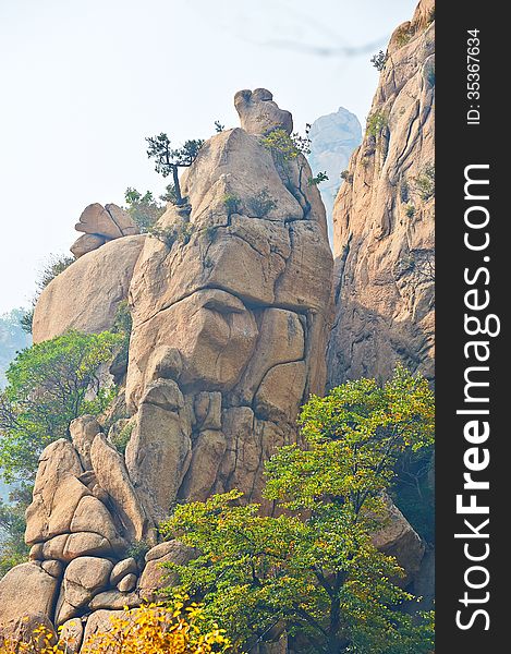 The magnificent megalith and autumnal scenery