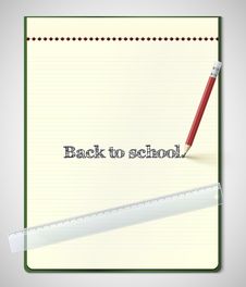 Back To School, Vector Illustration. Stock Images Back To School, Vector Illustration. Stock Images