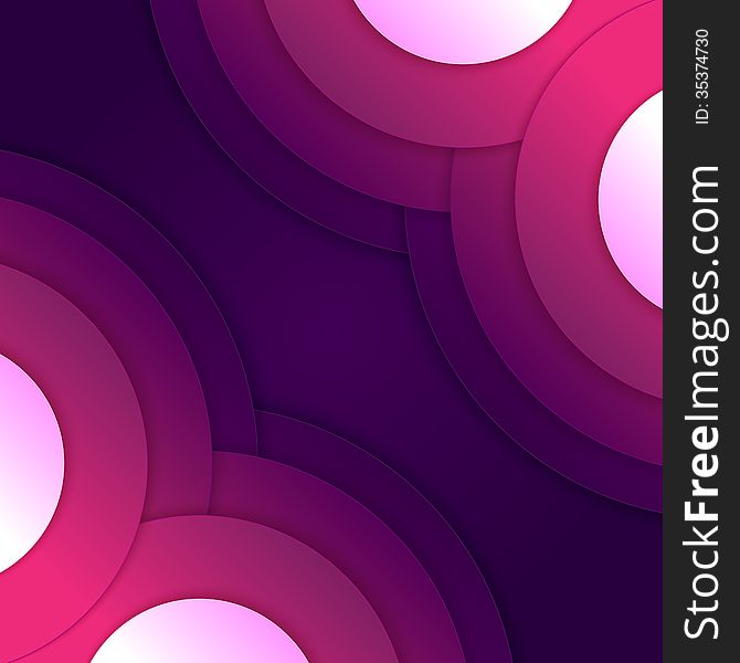 Abstract Purple Round Shapes Background