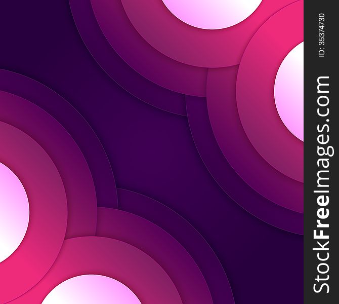 Abstract purple round shapes background