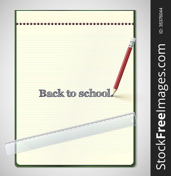 Back To School, Vector Illustration.