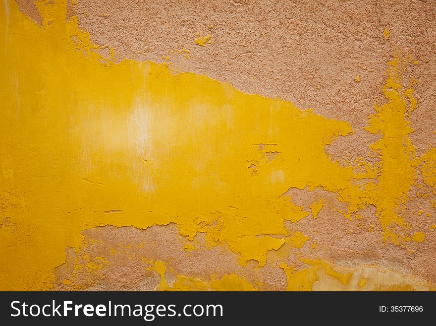 Photo of weathered yellow wall picture taken in Venice. Photo of weathered yellow wall picture taken in Venice