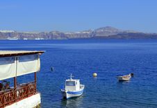 Splendid View Of Santorini From Thirasia Islan Stock Images Splendid View Of Santorini From Thirasia Islan Stock Images