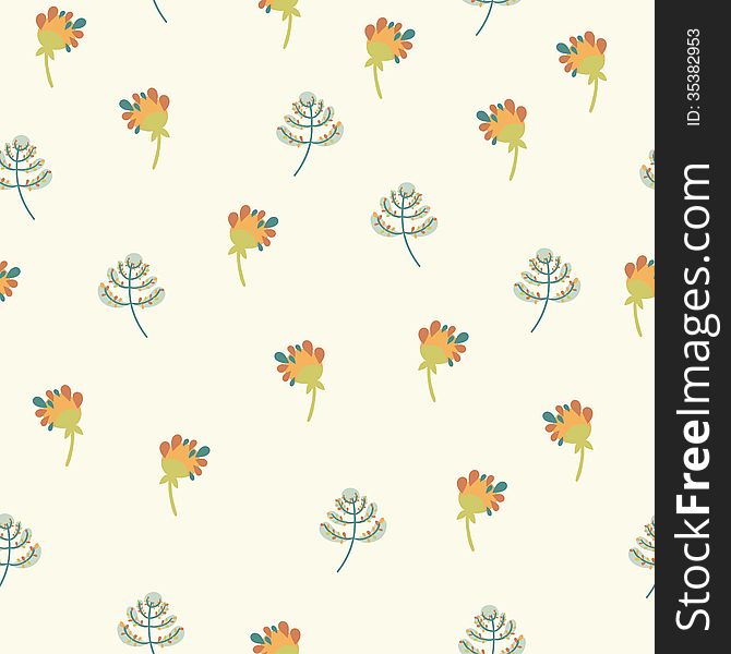 Seamless pattern with small flowers