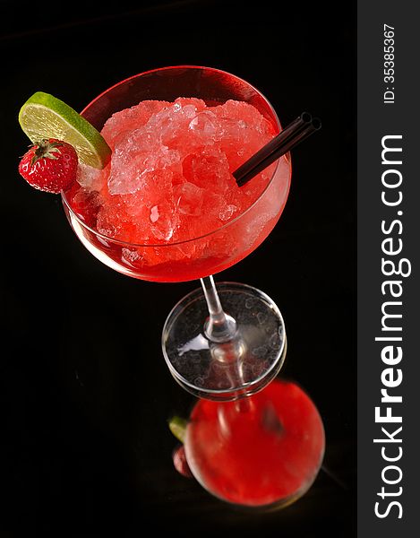 Strawberry margarita cocktail