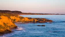 Rugges Coastline At Sunset Stock Image