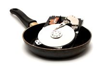 Cooked Hard Drive Stock Photography