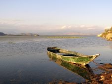 Boat On The Skadar Lake Royalty Free Stock Photos Boat On The Skadar Lake Royalty Free Stock Photos