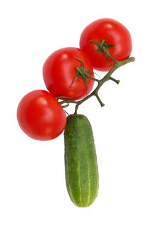 Tomatoes And Cucumber Royalty Free Stock Photos