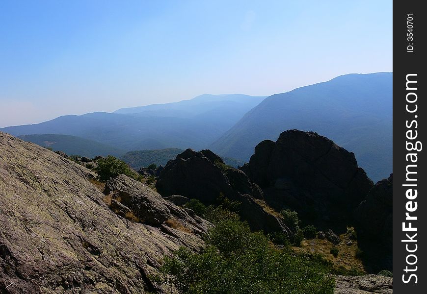 View from the park \Blue rocks\ in the Old Mountain - Bulgaria