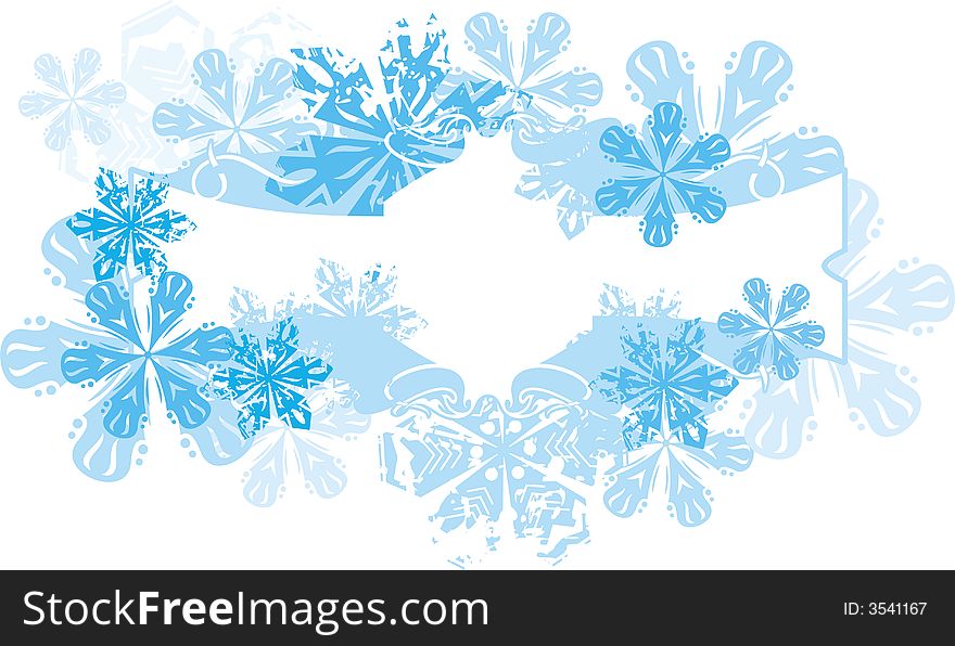 Exquisite winter background series with many snowflakes, illustration. Exquisite winter background series with many snowflakes, illustration.