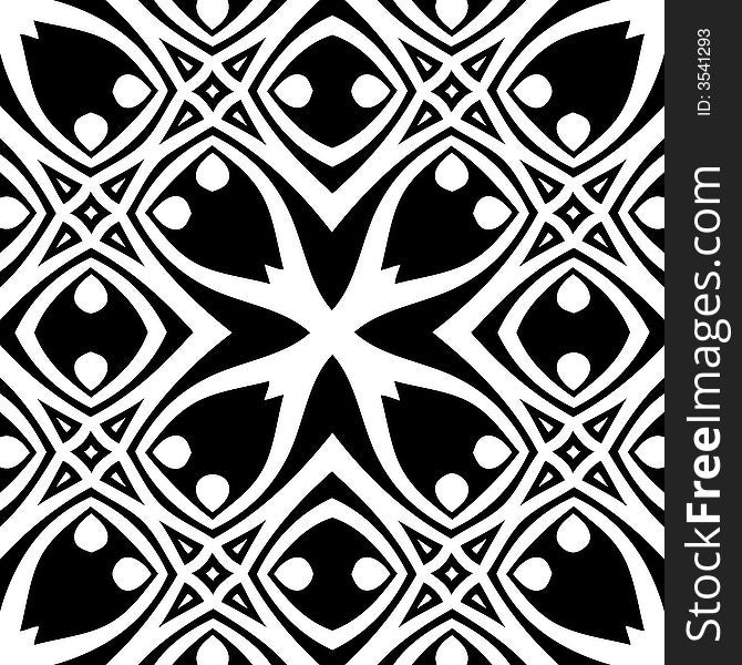 Abstract seamless black-and-white pattern - graphic illustration. Abstract seamless black-and-white pattern - graphic illustration