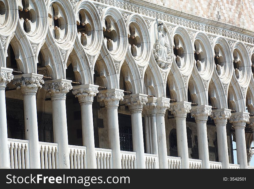Detail Of Palace In Venice