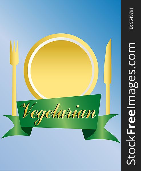 Vegan / vegetarian logo - vector illustration. Vegan / vegetarian logo - vector illustration