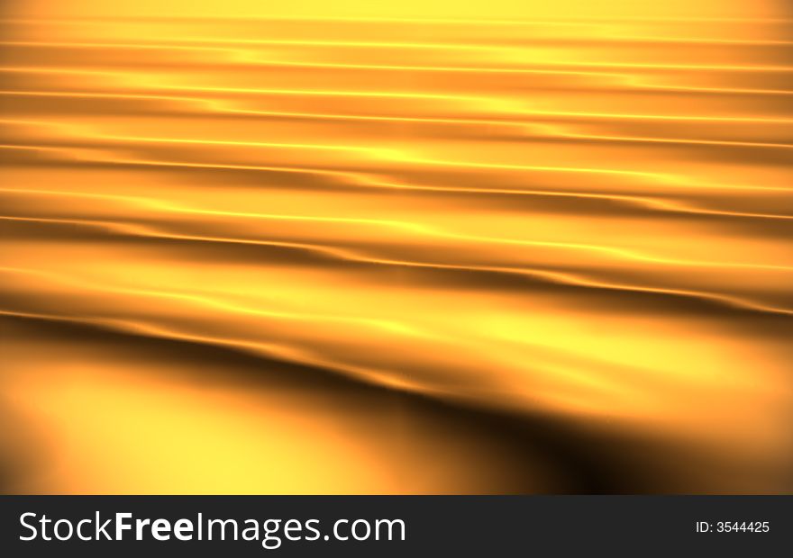 Illustration of a background with golden waves