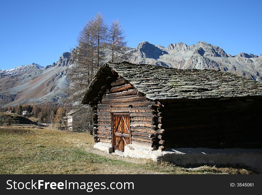 House in the beauty of St Moritz, engadin valley. House in the beauty of St Moritz, engadin valley