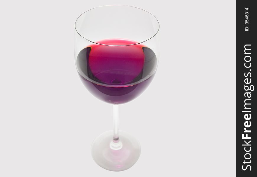 Glass of red wine isolated