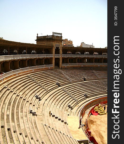 This picture shows the bullring of Palma de Majorca, Spain. This picture shows the bullring of Palma de Majorca, Spain.