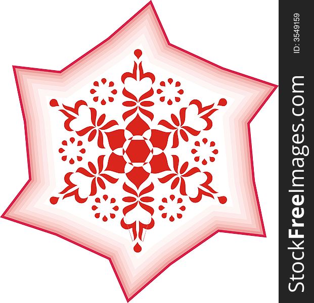 Ornamental motif red indian design rangoli