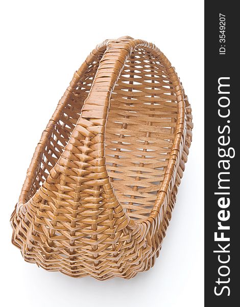 Basket plait on white background