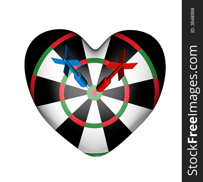 The heart as darts board